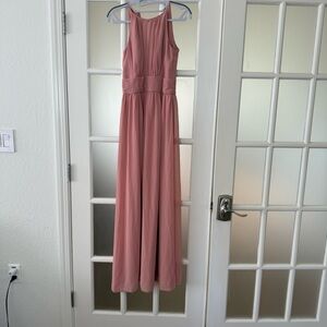 Elegant Soft Pink Maxi Dress